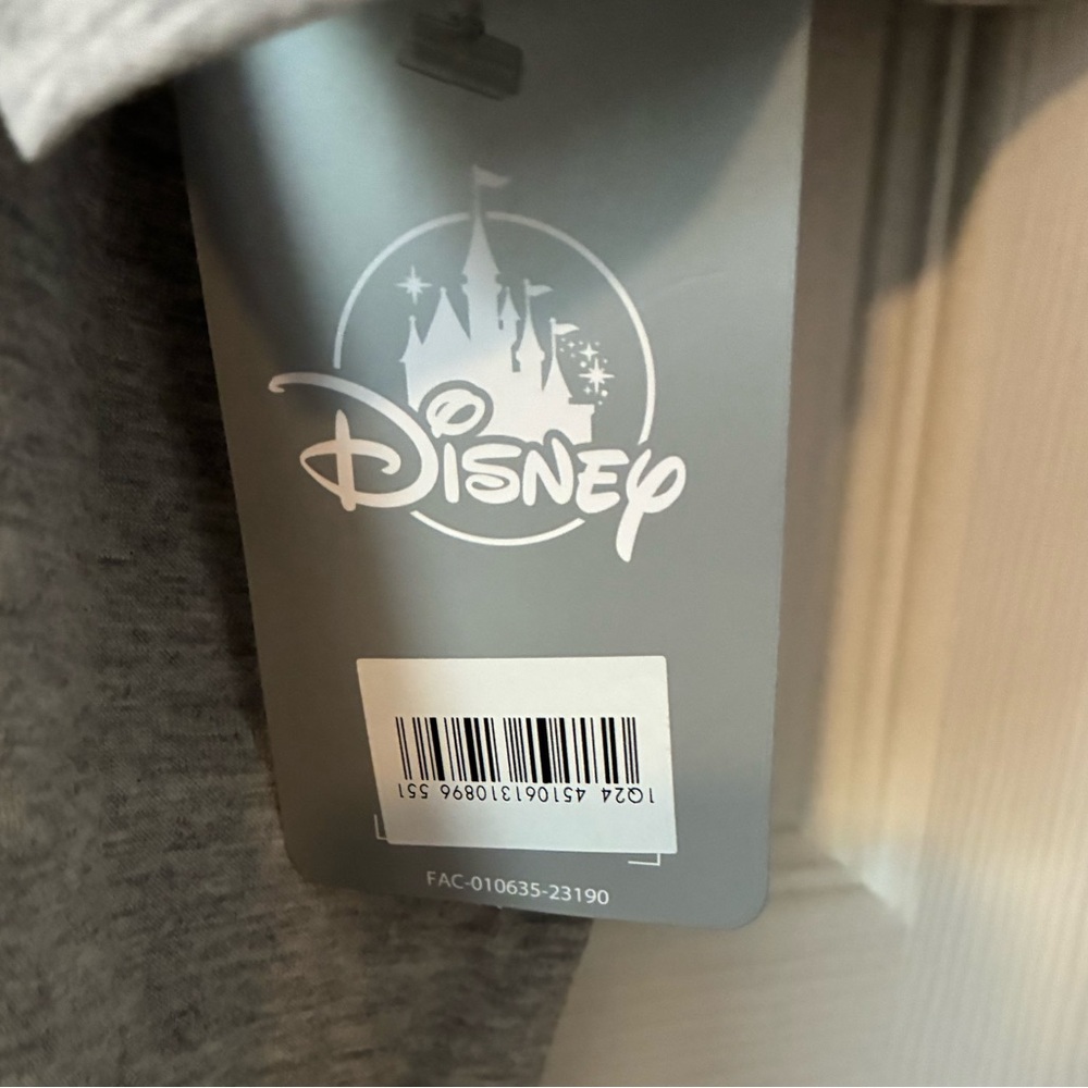 NWT Disneyland Heather Gray Oversized Cropped Tee Sz M - Picture 5 of 7
